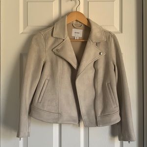 Old Navy Tan Suede Moto Jacket